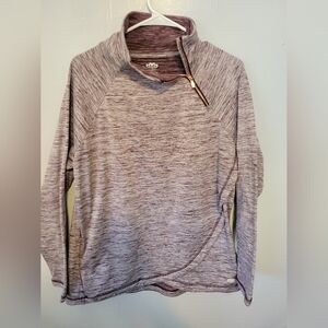 Maurices In Motion Purple Pullover With Zipper Accent- Size L- EUC